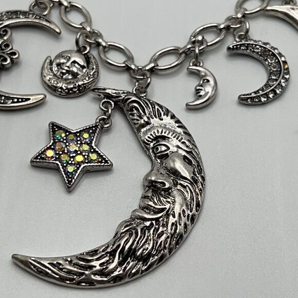 Kirks Folly Necklace Moon & Stars Shadow Charms - Picture 4 of 9